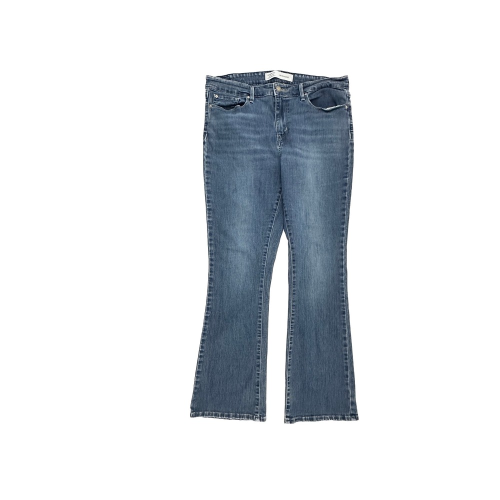Signature by Levi Strauss Mid Rise Bootcut Women's size 14 Dark Blue Denim Jeans
